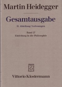 Gesamtausgabe, Ln, Bd.27, Einleitung in die Philosophie