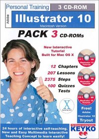 Abobe Illustrator 10 Training for Macintosh by Keyko