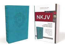 NKJV, Value Thinline Bible, Large Print, Leathersoft, Blue, Red Letter Edition, Comfort Print