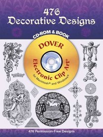 476 Decorative Designs CD-ROM and Book (Electronic Clip Art)