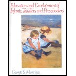 Education and Development of Infants, Toddlers, and Preschoolers
