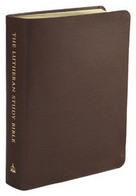 The Lutheran Study Bible with Index Sangria Genuine Leather