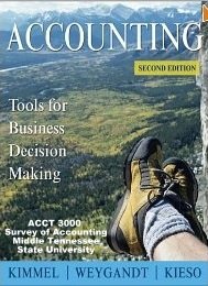 Accounting - Tools for Business Decision Making (2nd Edition - Custom for Middle Tennessee State University - ACCT 3000 Survey of Accounting)