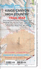 Trail map of the Kings Canyon high country