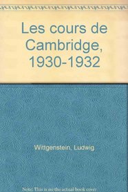 Les cours de Cambridge, 1930-1932