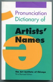 Pronunciation Dictionary of Artists' Names