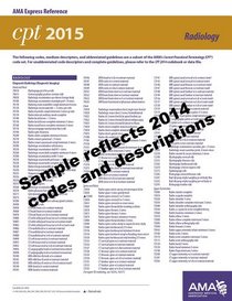 CPT 2015 Express Reference Coding Card: Radiology / ER