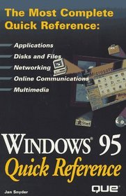Windows 95 Quick Reference (Quick Reference Guides (Que))