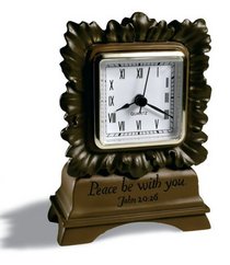 Peace Be with You Bronze Standing Clock