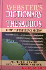 Websters Dictionary and Thesaurus With Computer