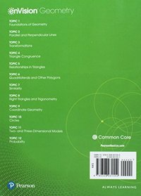 ENVISION AGA COMMON CORE STUDENT EDITION GEOMETRY GRADE 9/10 COPYRIGHT 2018