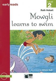 Mowgil learns to swim