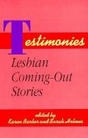 Testimonies: Lesbian Coming-Out Stories