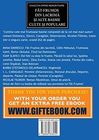 F?t-Frumos Din Lacrim? ?i Alte Basme Culte ?i Populare (Romanian Edition)