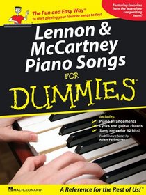 Lennon and McCartney Piano Songs for Dummies (Piano/Vocal/Guitar Songbook)