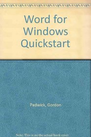 Word for Windows 6 Quickstart (QuickStart)