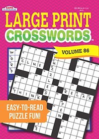 Large Print Crosswords Puzzle Book-Volume 86