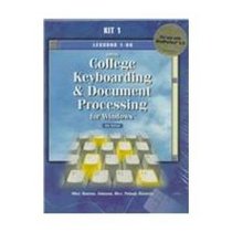 Gregg College Keyboarding  Document Processing for Windows: Lessons 1-60 for Use With Wordperfect 8.00