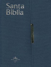 RVR 1960 pocket Bible Vinyl w/Conc & Snap Flx Blue (Spanish Edition)