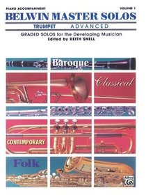 Belwin Master Solos (Trumpet), Vol 1: Advanced Piano Acc.