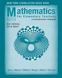 Mathematics for Elementary Teachers, New York Correlation Guide Book: A Contemporary Approach
