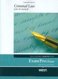 Exam Pro Essay on Criminal Law (Sum + Substance Exam Pro)