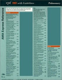 Cpt 2003 With Guidelines, Ama Express Reference Coding Card Pulmonary