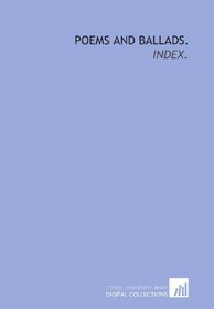 Poems and ballads.: Index.