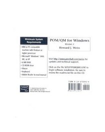 POM-QM for Windows v. 3 (3rd Edition)