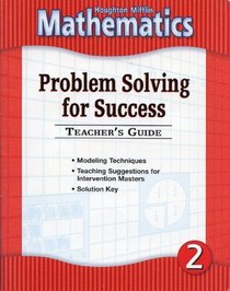 Grade 2 Problem Solving For Success Teacher's Guide Houghton Mifflin Mathematics