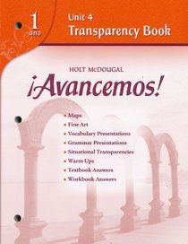 Avancemos! 1 Unit 4 Transparency