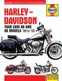 Harley-Davidson Twin Cam 88 and 96 Models 99-08 (Haynes Service & Repair Manual)