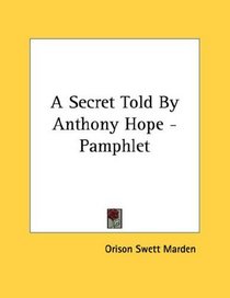 A Secret Told By Anthony Hope - Pamphlet