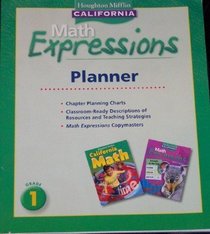 California Math Expressions Planner Grade 1