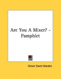 Are You A Mixer? - Pamphlet