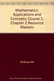 Mathematics: Applications and Concepts, Course 1, Chapter 2 Resource Masters