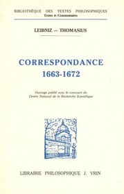 Correspondance 1663-1672 (Bibliotheque des textes philosophiques) (French Edition)
