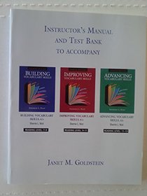 Instructor's Manual and Test Bank to Accompany Vocabulary Skills Series (Vocabulary Skills Series)