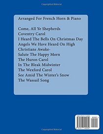 Christmas Carols For French Horn With Piano Accompaniment Sheet Music Book 4: 10 Easy Christmas Carols For Beginners (Volume 4)