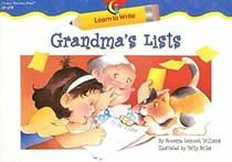 Grandma'S Lists (Learn to Write Lap Book)
