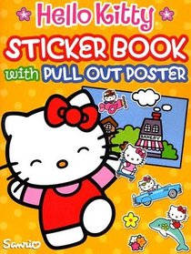 Hello Kitty Sticker Books With Pull-Out Poster
