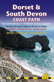 Dorset & South Devon Coast Path: (SW Coast Path Part 3) British Walking Guide with 70 large-scale walking maps, places to stay, places to eat (Trailblazer South West Coast P)
