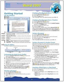 Microsoft Word 2007 Quick Source Guide