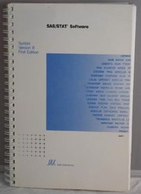 SAS/STAT Software : Syntax, Version 6, First Edition