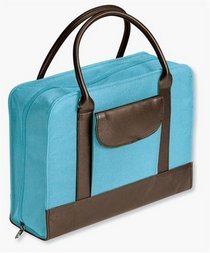 Bible Study Organizer Aqua with Leather-Look Accents