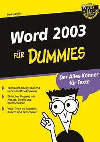 Word 2003 Fur Dummies (German Edition)