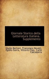 Giornale Storico della Letteratura Italiana. Supplemento