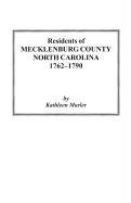 Residents of Mecklenburg County, North Carolina, 1762-1790