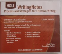 Writing Notes, Process and Strategies for Effective Writing, Level Three