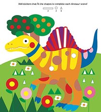 Amazing Dinosaurs: A Colorful Sticker Shapes Book (Gommettes)
